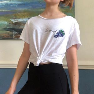 White tee with Grapes